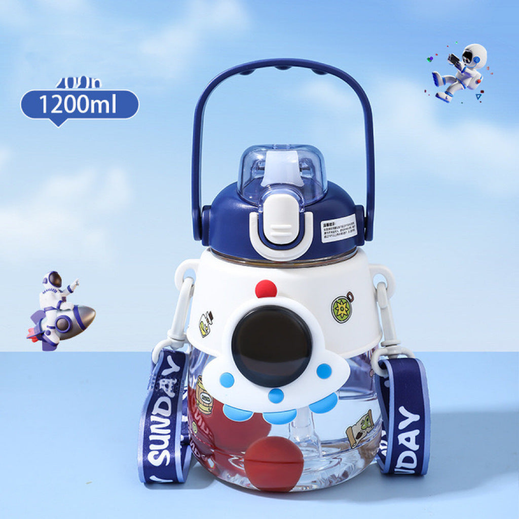 Astronaut Big Belly Plastic Cup Children Cute Water Bottle